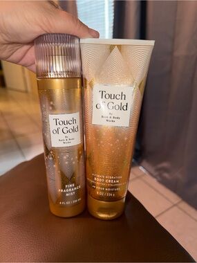 Touch of Gold by Bath & Body Works - Gold Fragrance Mist & Body Cream NWT